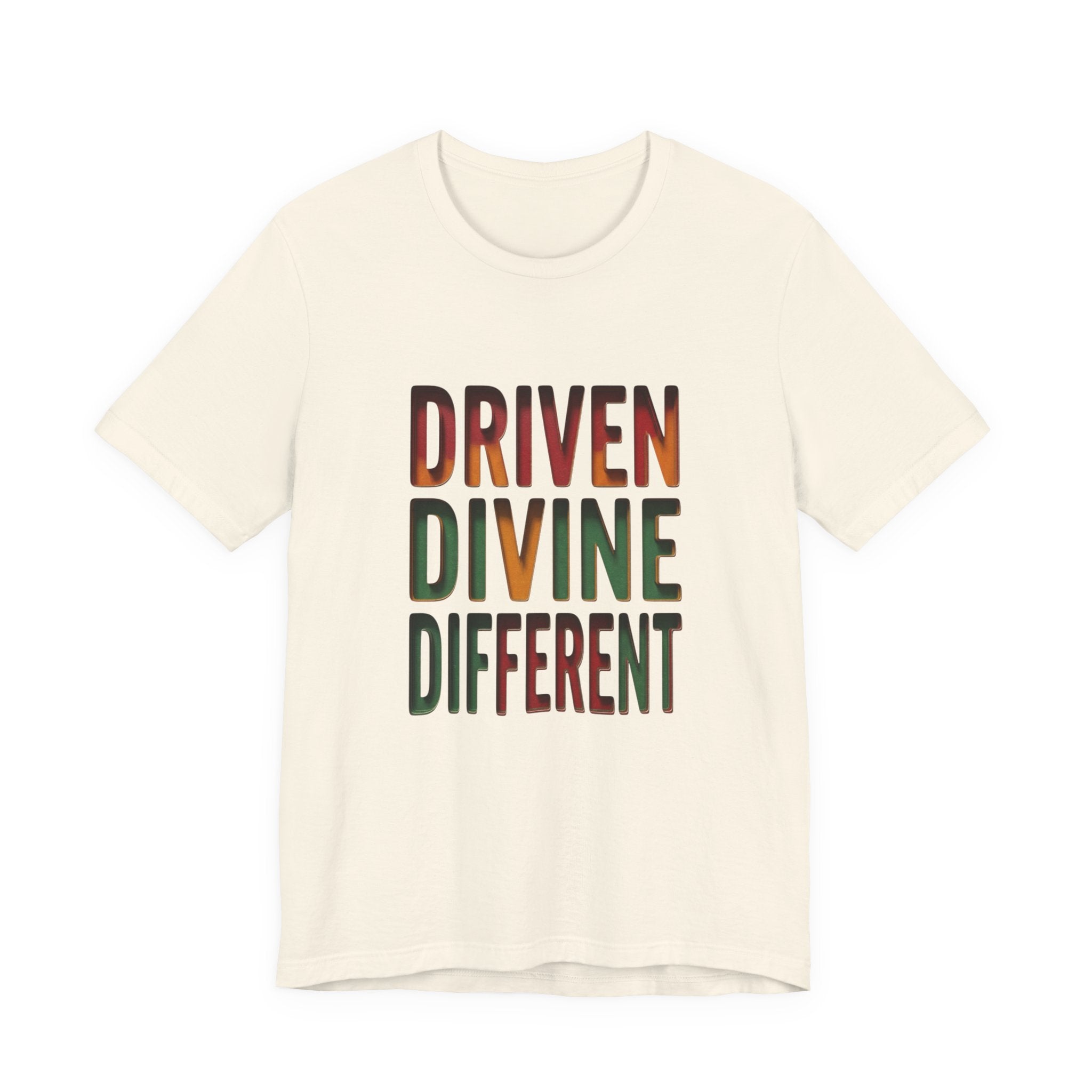 Driven Divine Different T-Shirt | Juneteenth Pan-African Typography 1865