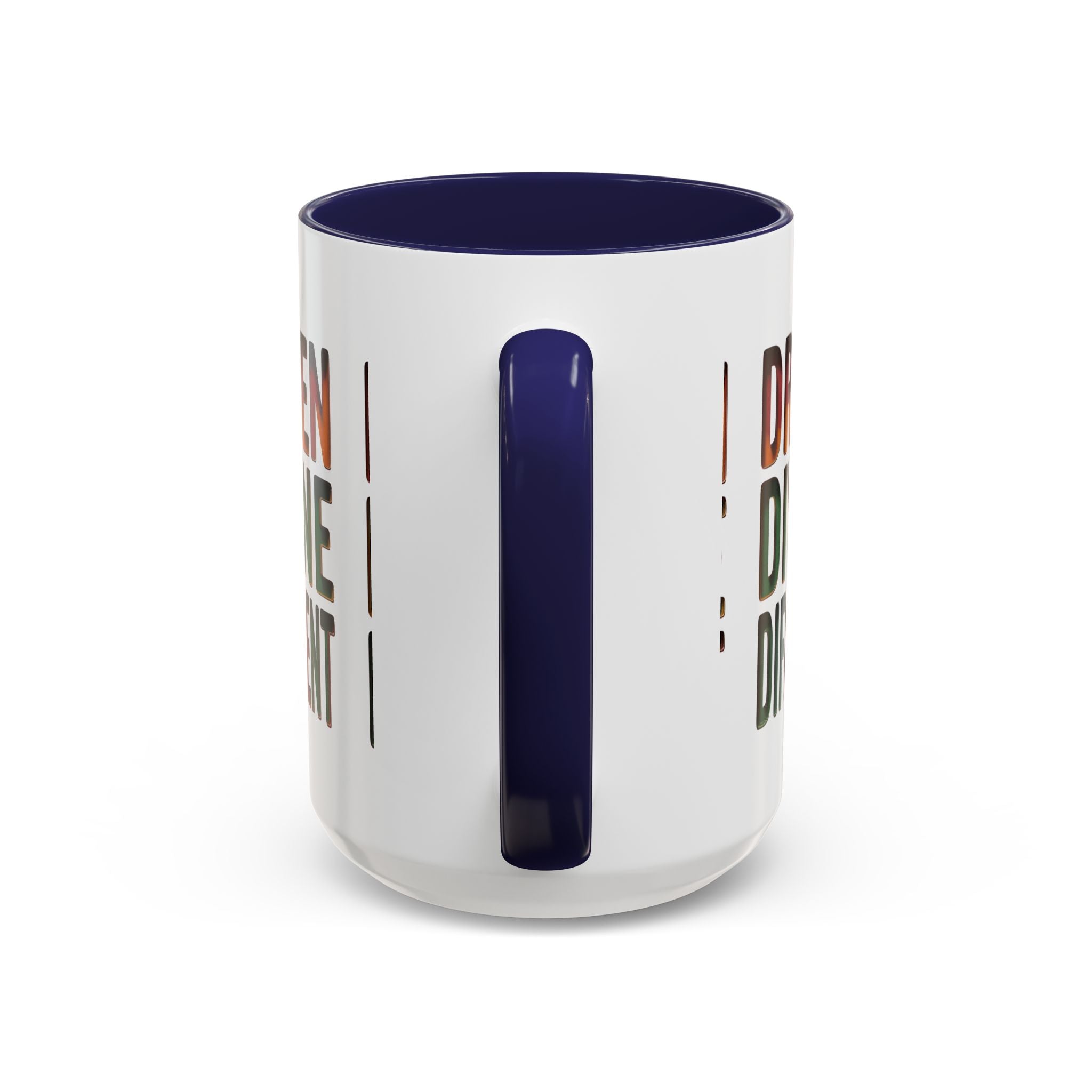Driven Divine Different Accent Coffee Mug – Inspirational Rasta Color Typography (11/15oz)