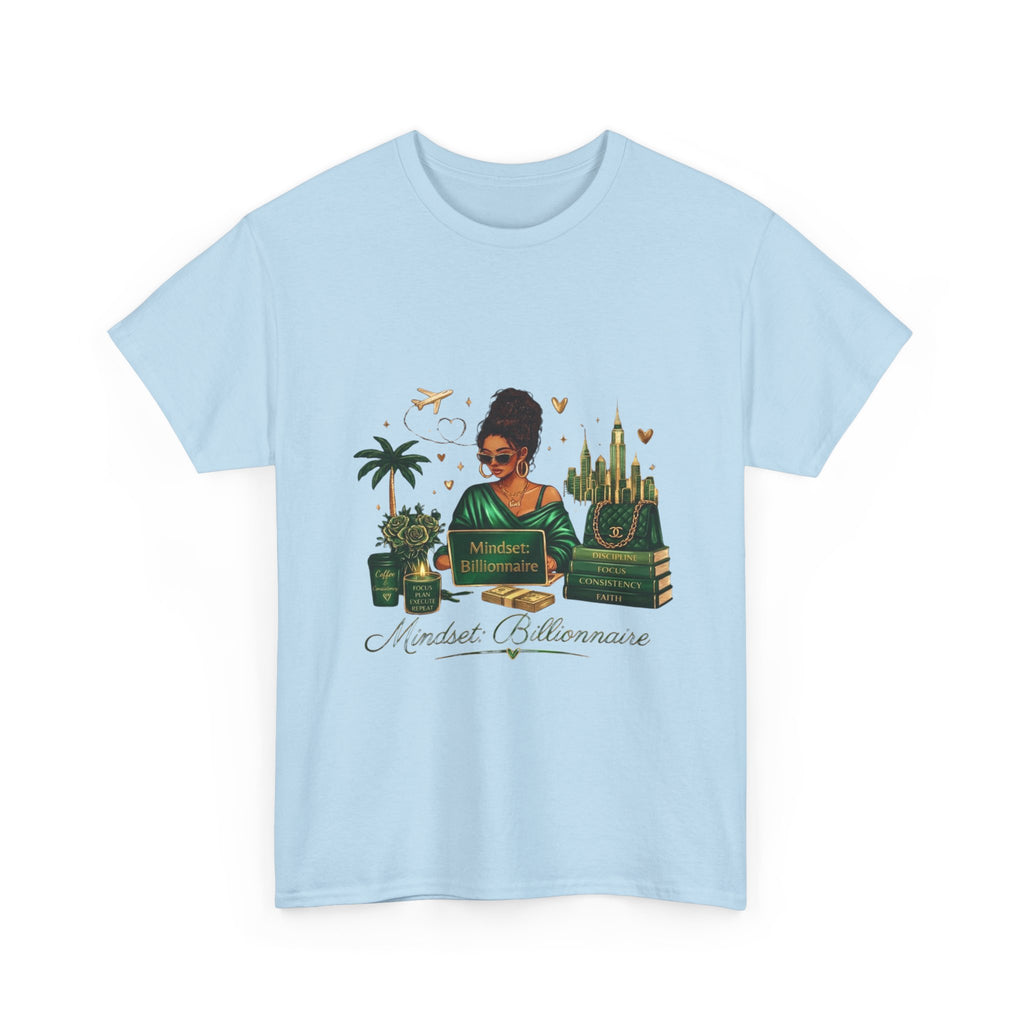 T-Shirt — Mindset Billionaire Graphic Tee (Empowerment, Travel & Success Design)