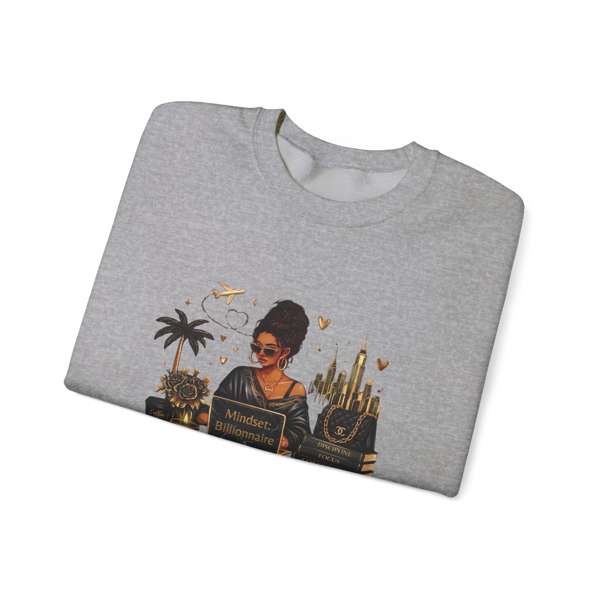 Mindset Billionaire Sweatshirt — Inspirational Cozy Crewneck for Women