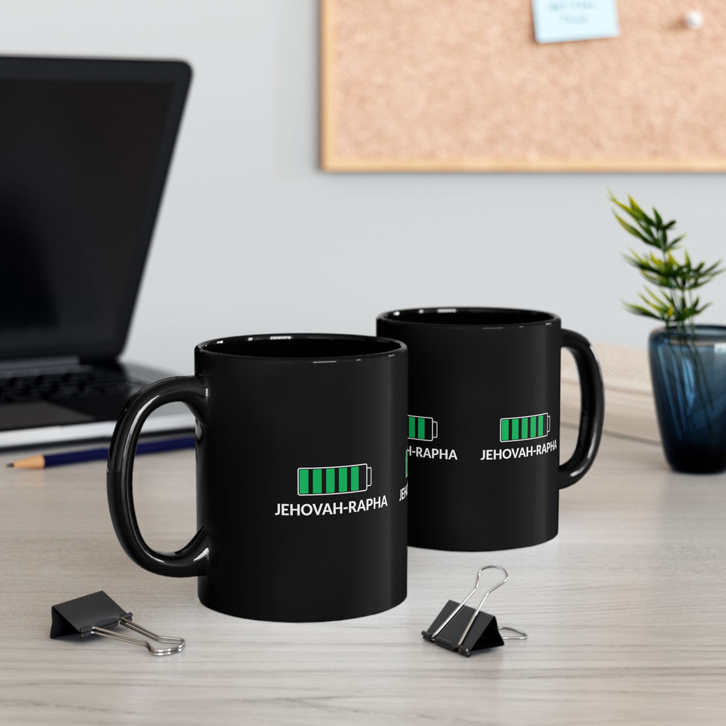 Jehovah-Rapha Battery Mug — Christian Faith Coffee Cup