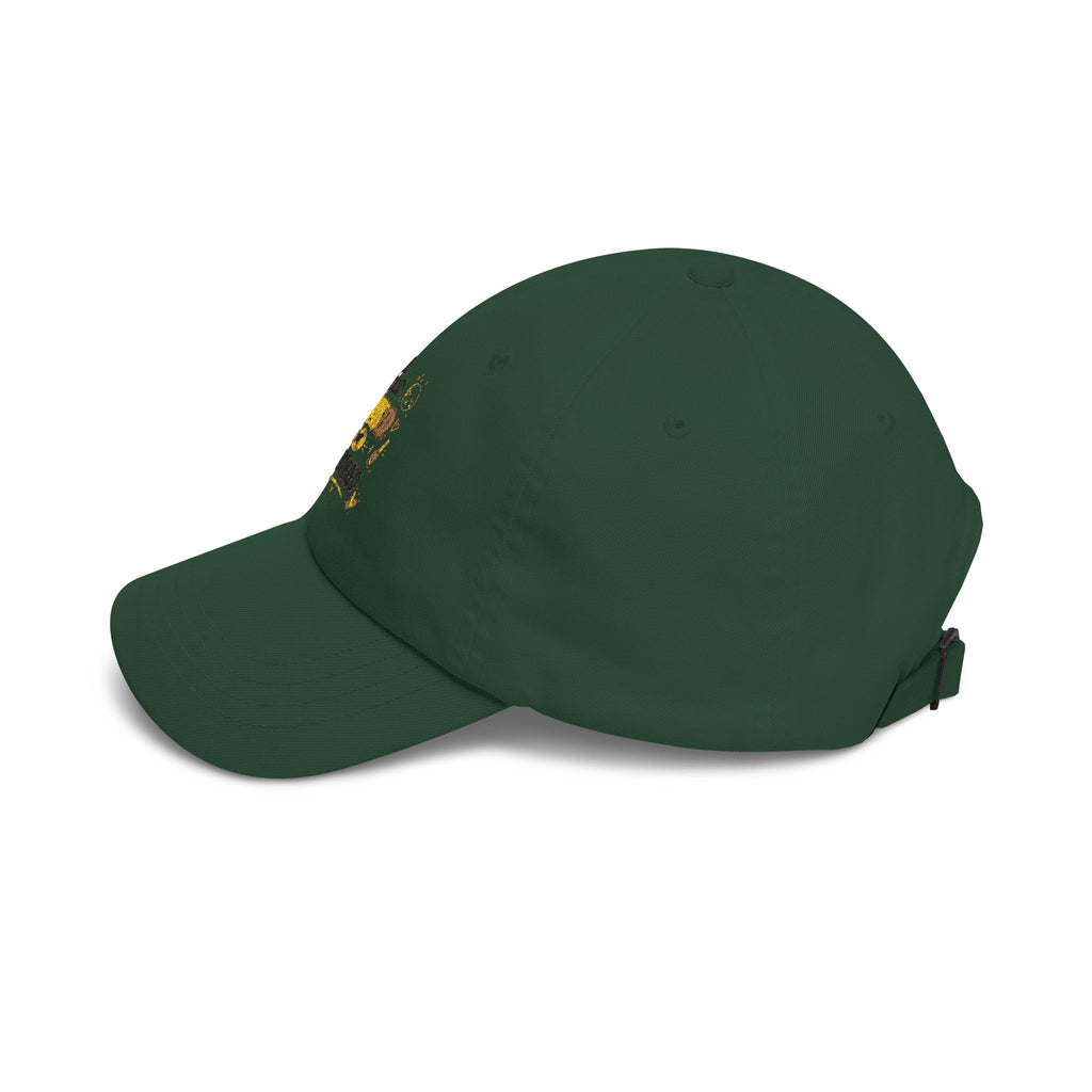 Dad Cap - "Blessed & Unbothered" Embroidered White Baseball Hat