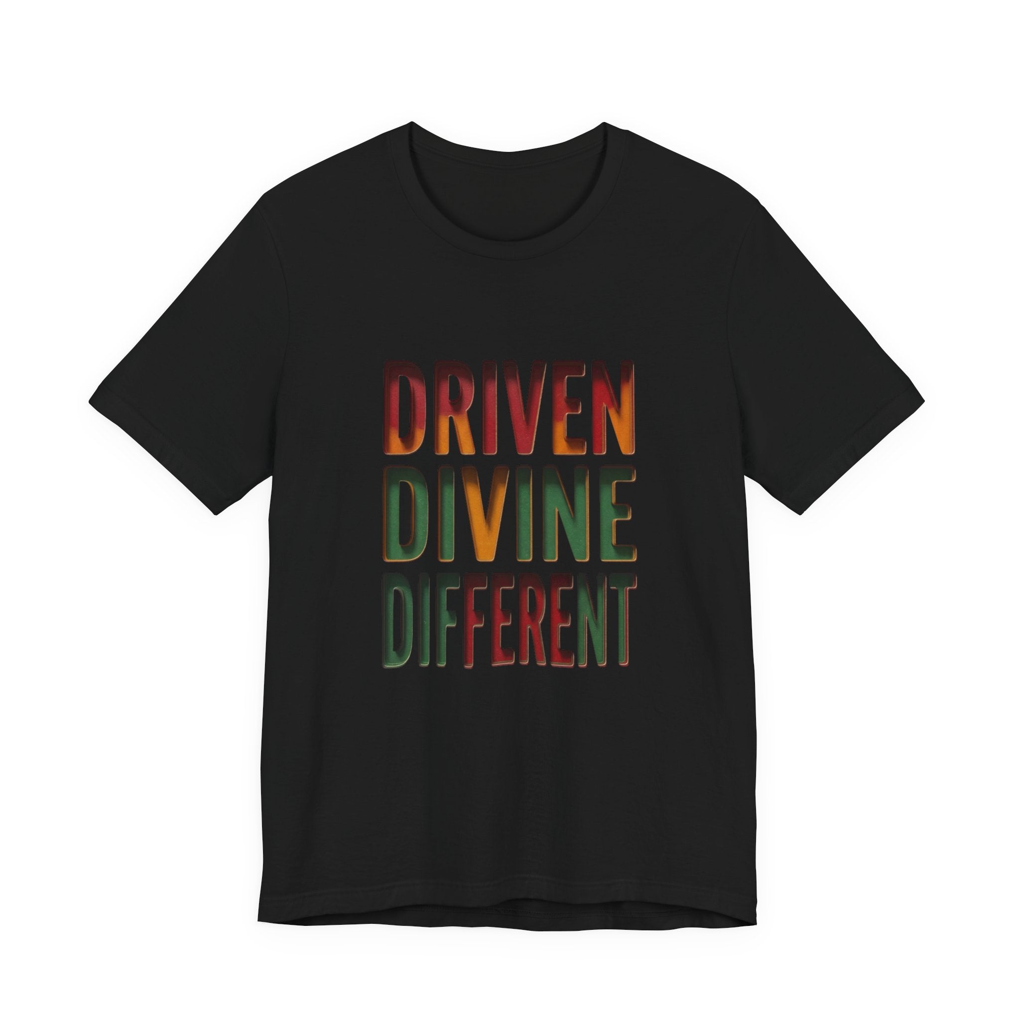 Driven Divine Different T-Shirt | Juneteenth Pan-African Typography 1865