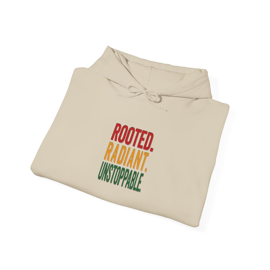 Rooted Radiant Unstoppable Hoodie | Juneteenth, Pan-African Colors