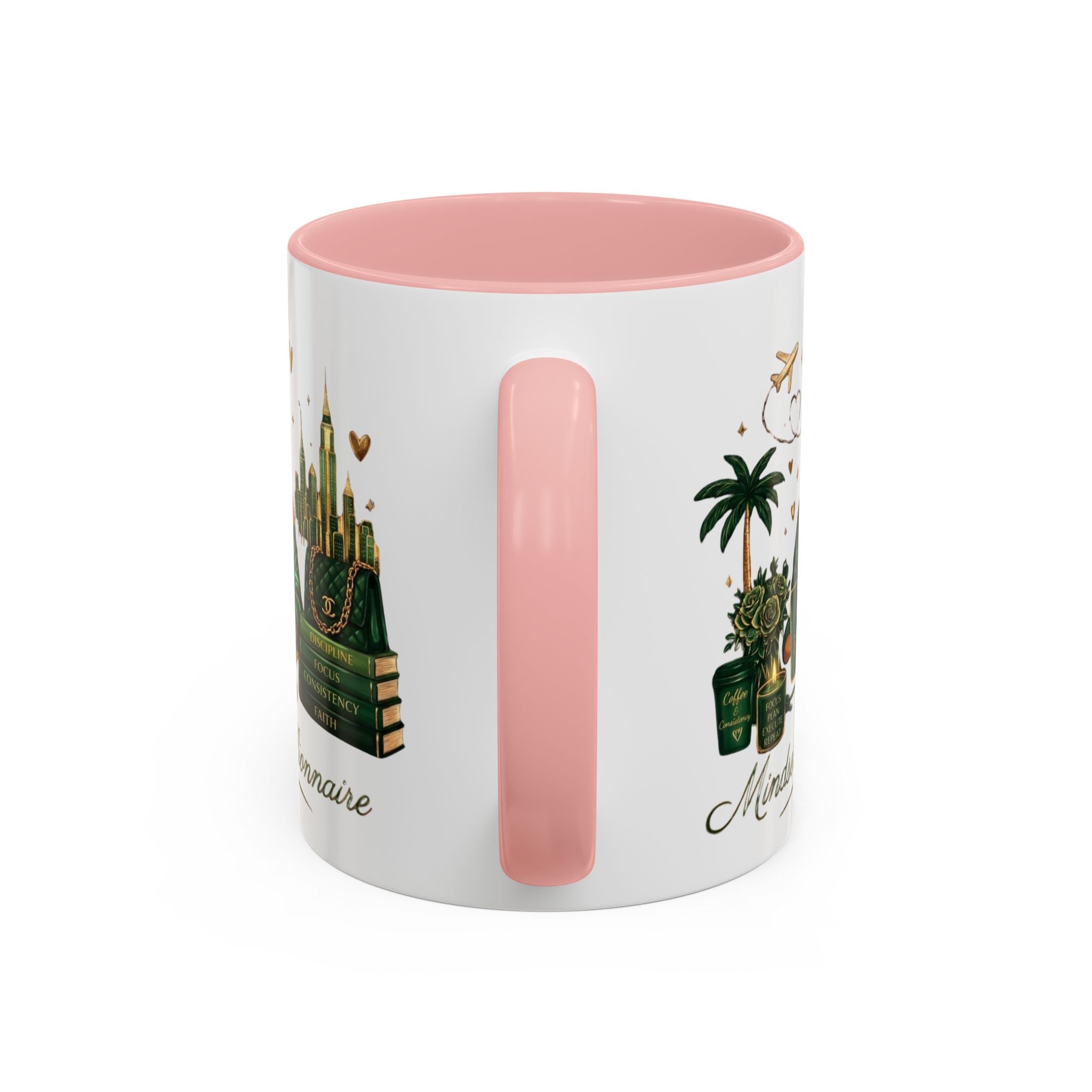 Mindset: Billionaire Accent Coffee Mug — Inspirational Black Woman Design