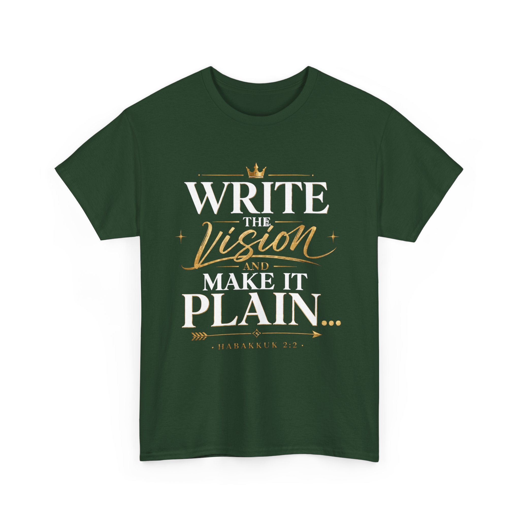 Write The Vision Plain T-Shirt — Hustle, Hardwork & Entrepreneur Gift