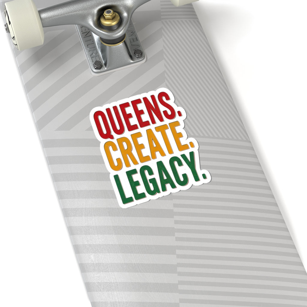 Queens Create Legacy Sticker | Juneteenth Pan-African Colors, Black Pride
