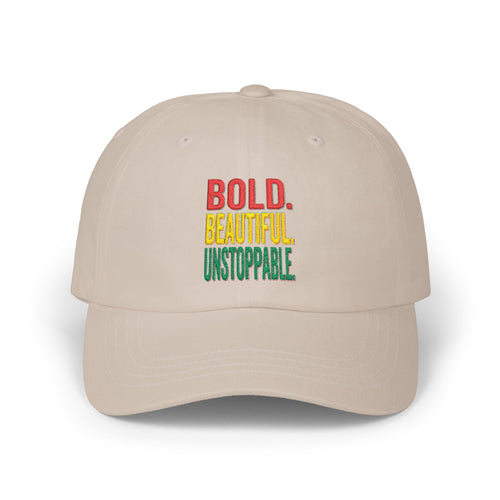 Bold Beautiful Unstoppable Dad Cap – Inspirational Embroidered Baseball Hat