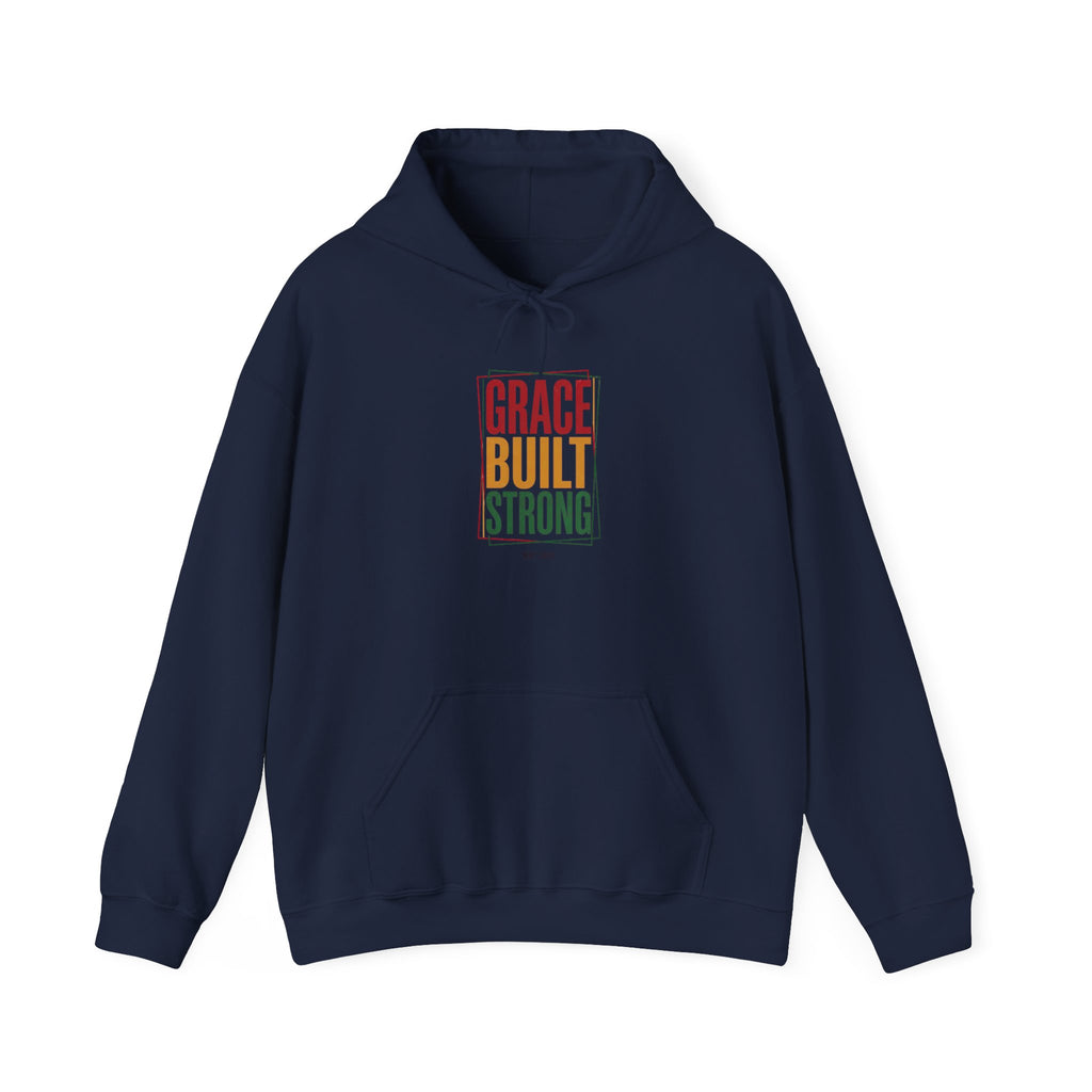 Grace Built Strong Hoodie | Juneteenth Pan-African 1865 Freedom Pride