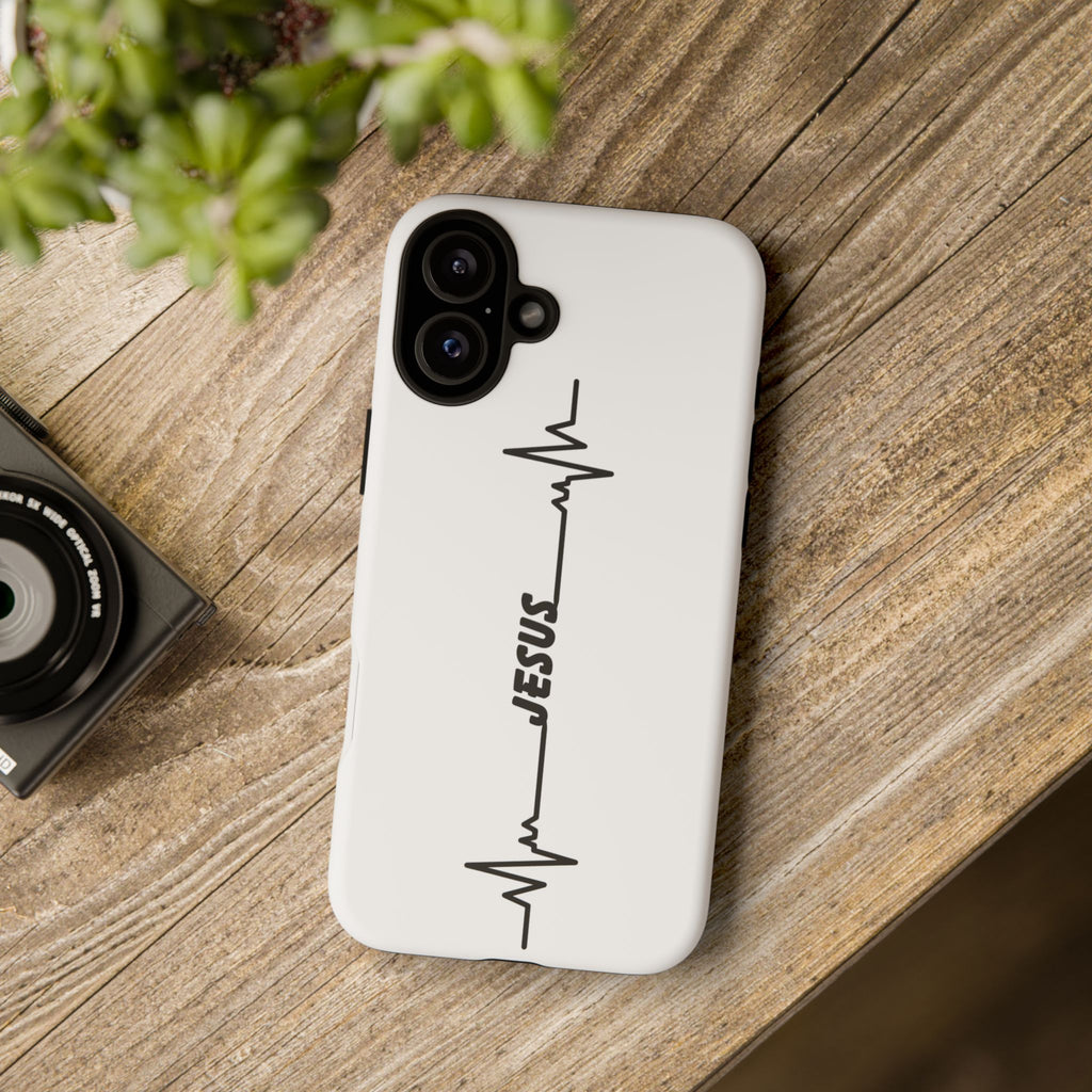 Jesus Heartbeat Phone Case — Christian Faith Protective Phone Cover
