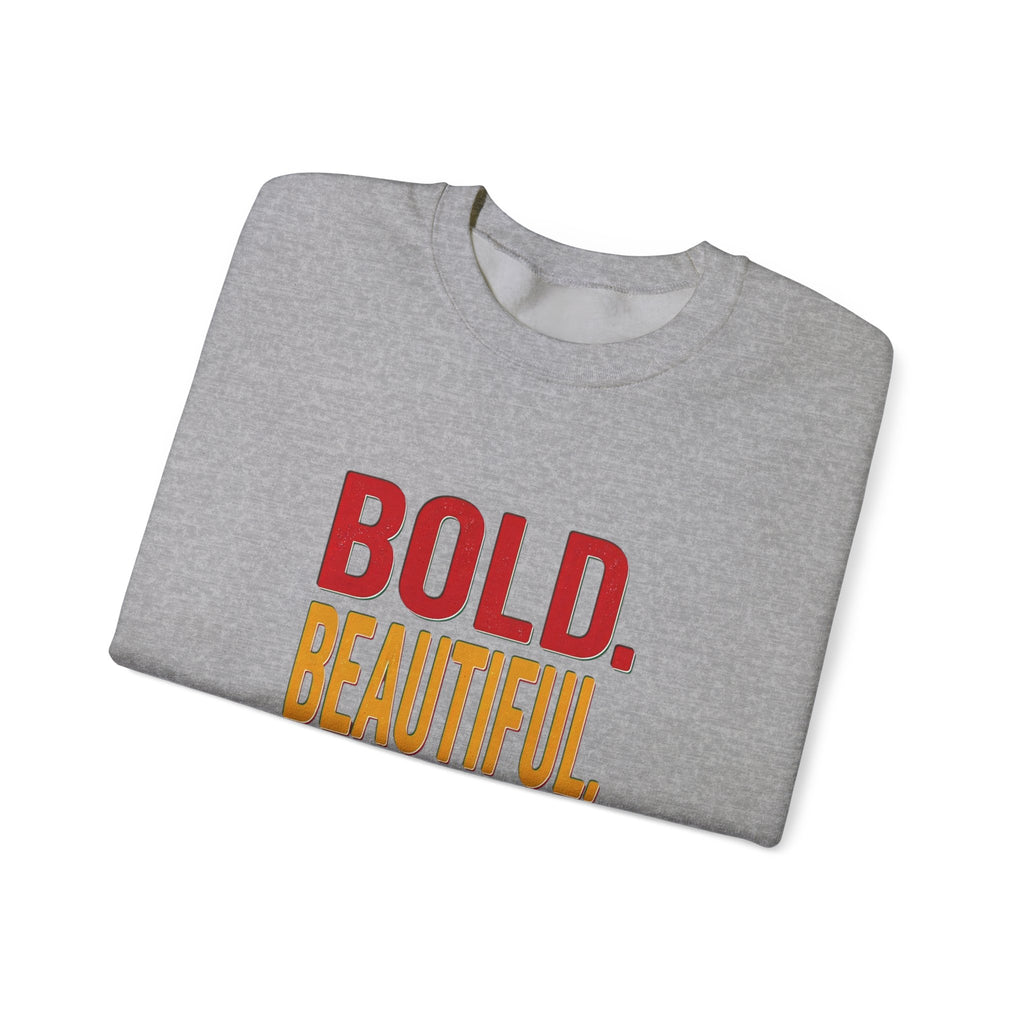 Bold Beautiful Unstoppable Crewneck Sweatshirt | Juneteenth Pan-African Colors