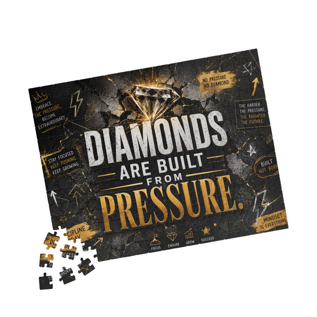 Diamonds Are Built From Pressure — Motivational Puzzle (520–1014 pcs)