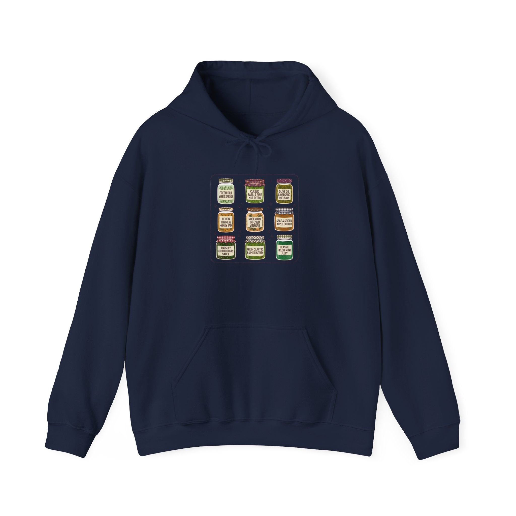 Retro Jam Jar Grid Hoodie | Vintage Food Graphics, Nostalgic Diner Style