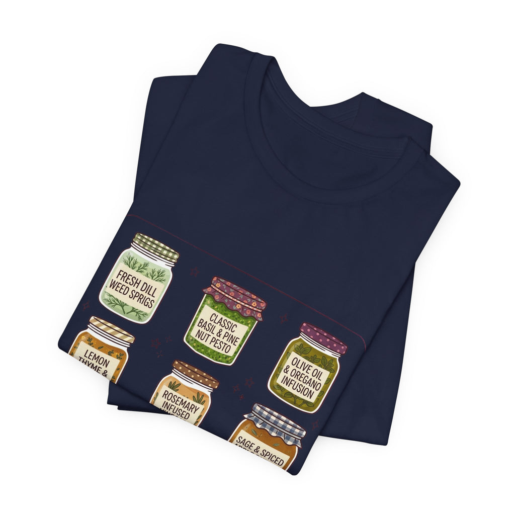 Retro Jam Jars T-Shirt | Vintage Food Graphics, Hand-Drawn Pantry Art