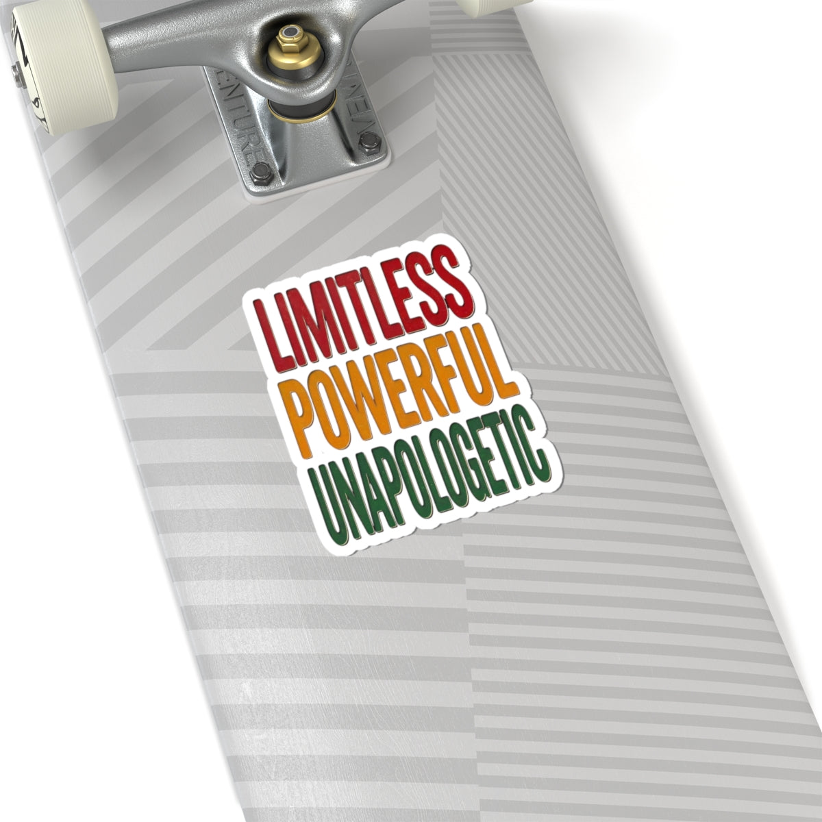 Limitless Powerful Unapologetic Kiss-Cut Sticker | Juneteenth Pan-African Colors