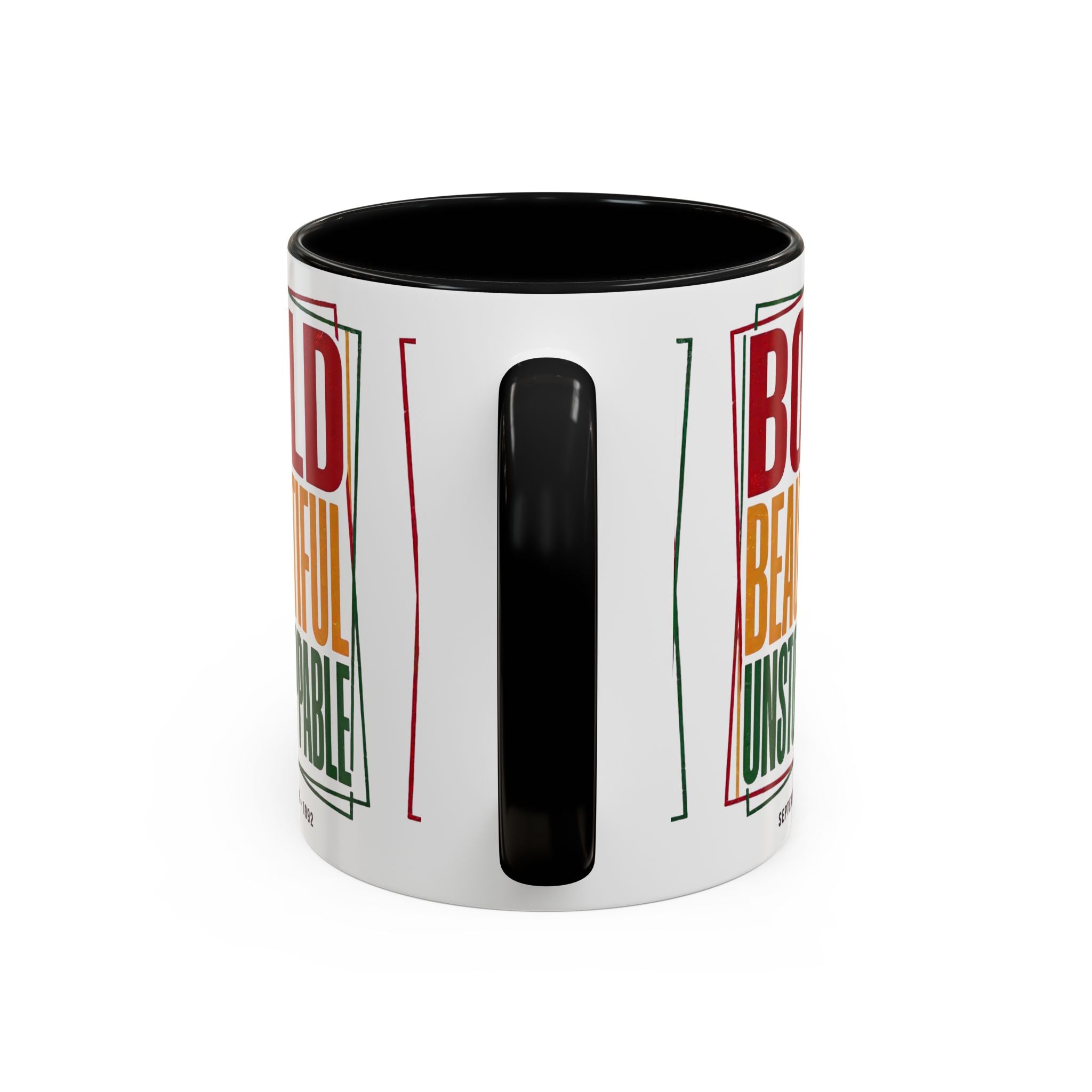 Bold Beautiful Unstoppable Accent Coffee Mug — Motivational Inspirational Gift (11/15oz)
