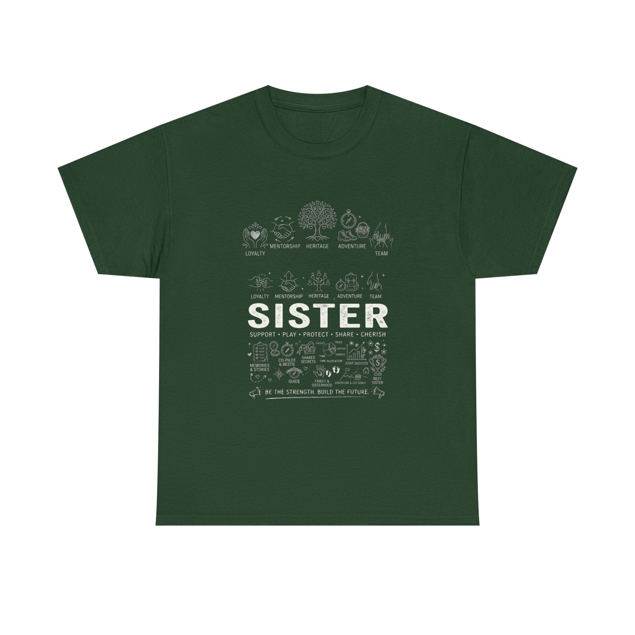 Sister Doodle T-Shirt — Cute Hand-Drawn Sister Gift Tee for Weddings & Birthdays