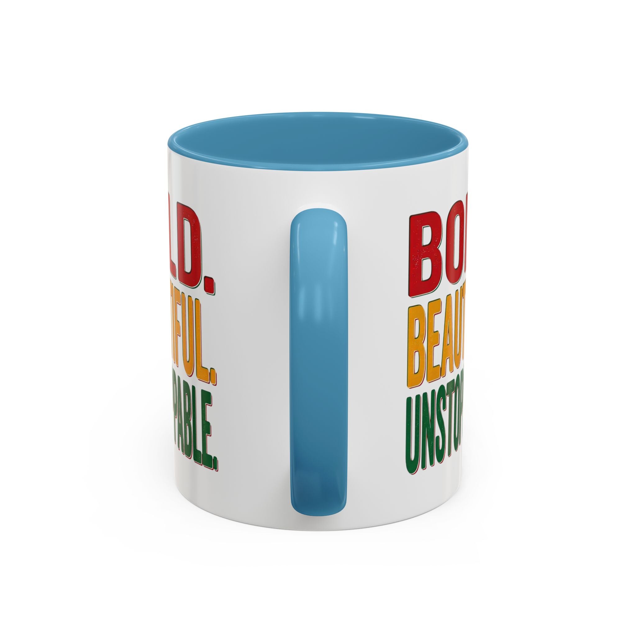 Bold Beautiful Unstoppable Accent Coffee Mug — Inspirational 11/15oz Gift