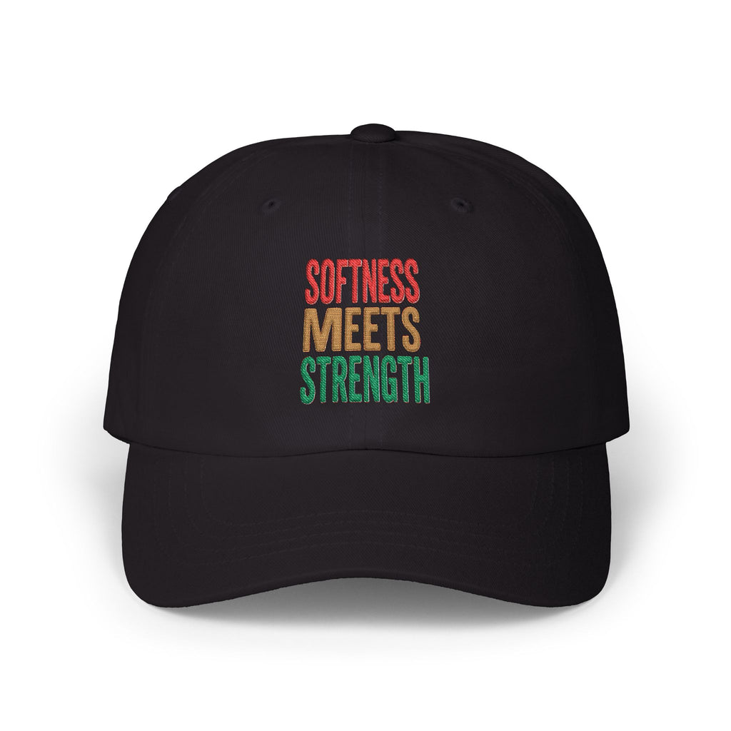 Dad Cap — "Softness Meets Strength" Embroidered Adjustable Baseball Hat