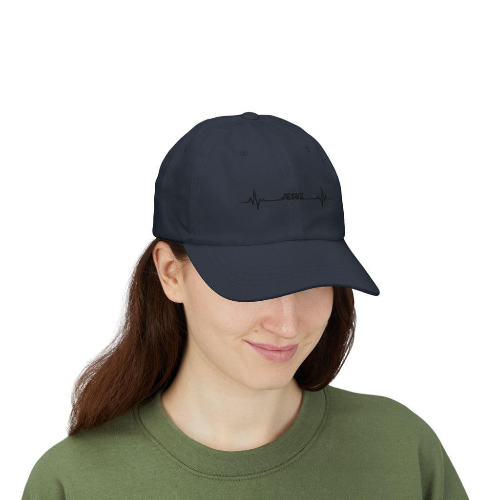 Jesus Heartbeat Dad Cap – Christian Embroidered Baseball Hat