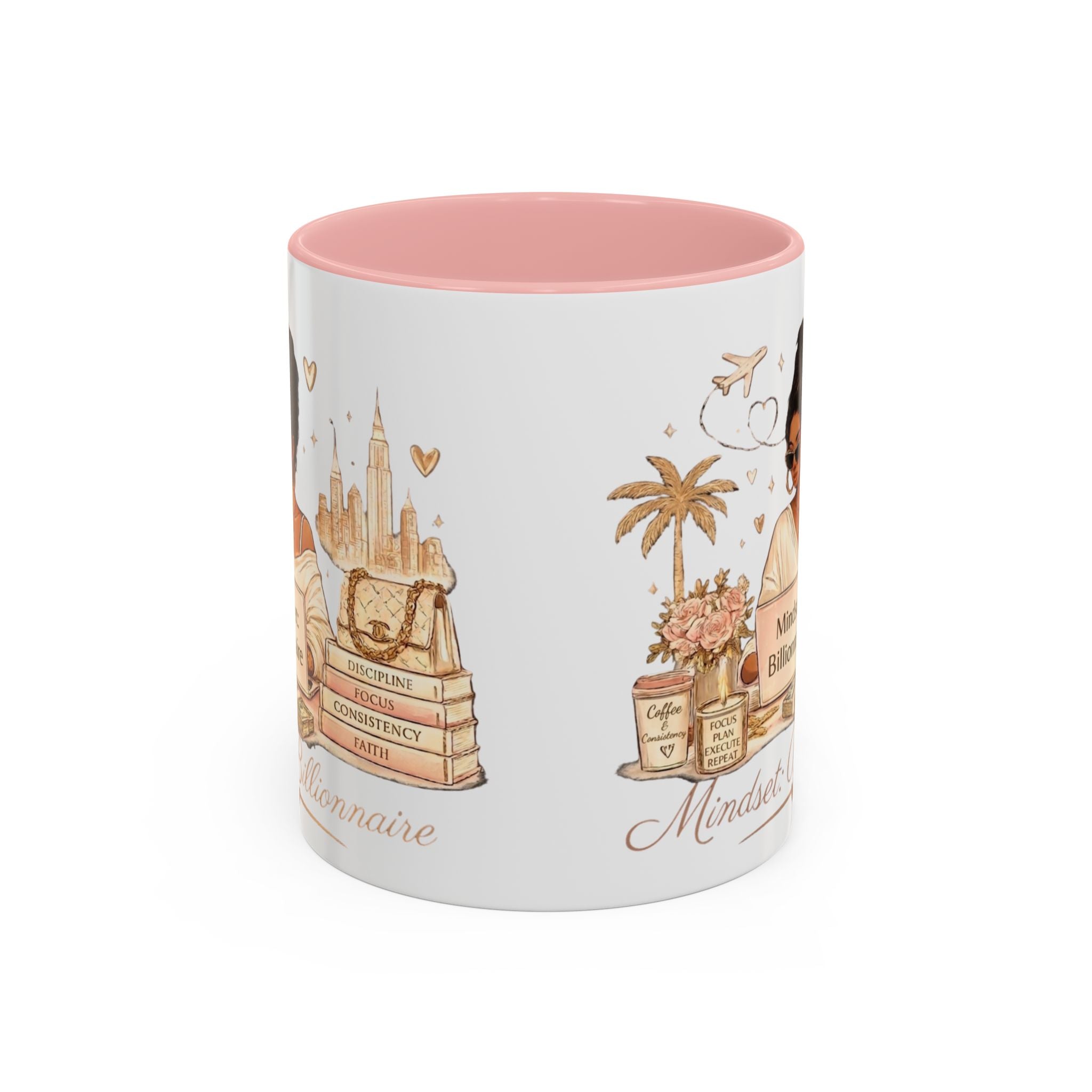 Mindset: Billionaire Accent Coffee Mug — Inspirational Luxury Travel Design (11/15 oz)