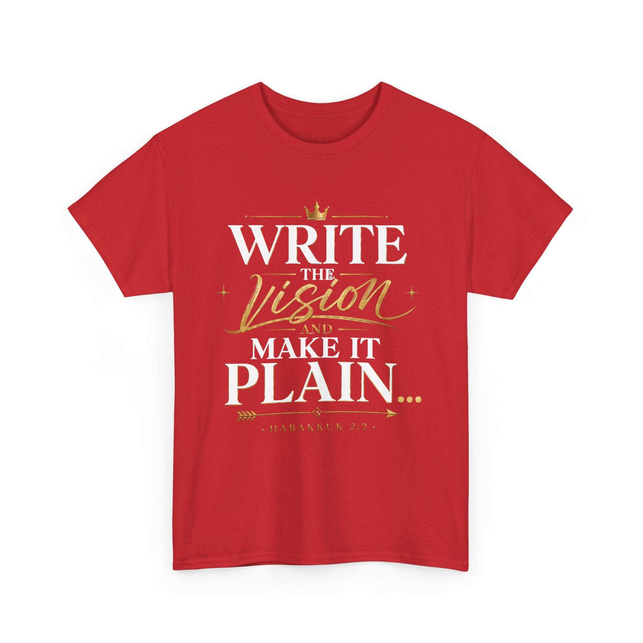Write The Vision Plain T-Shirt — Hustle, Hardwork & Entrepreneur Gift