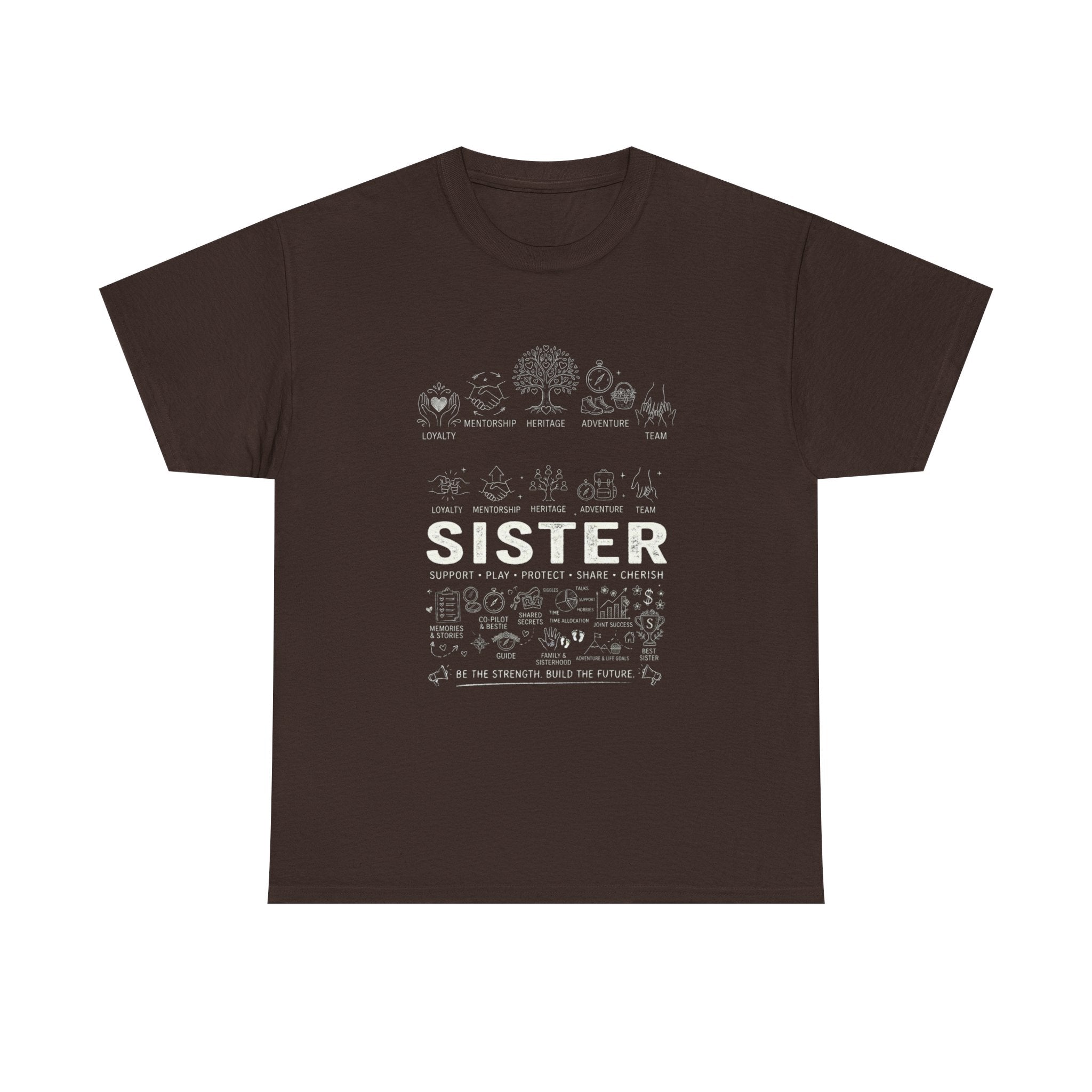 Sister Doodle T-Shirt — Cute Hand-Drawn Sister Gift Tee for Weddings & Birthdays