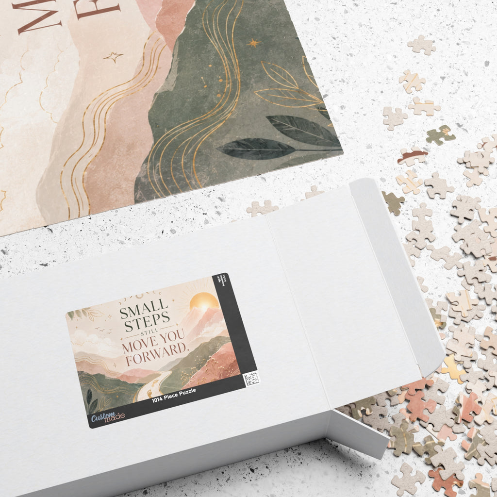 Motivational Puzzle — "Small Steps Still Moves You Forward" Inspirational Jigsaw (110–1014 pcs)