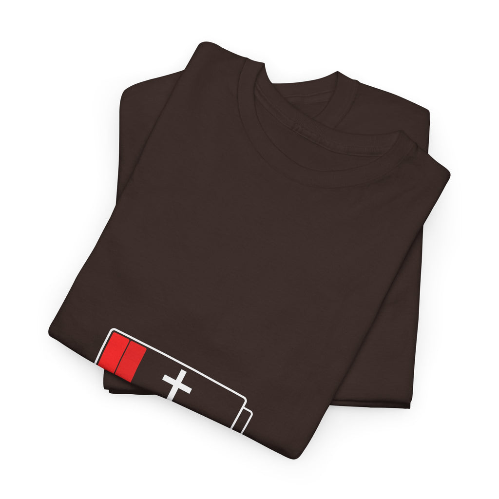 Need Jesus Low Battery Christian T-Shirt