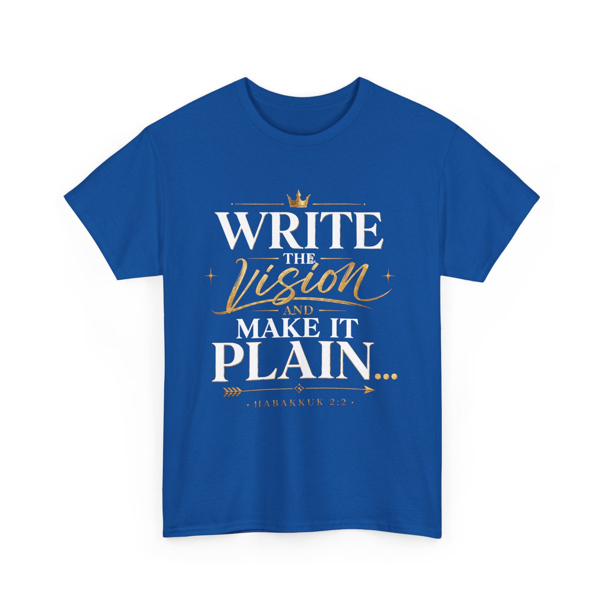 Write The Vision Plain T-Shirt — Hustle, Hardwork & Entrepreneur Gift