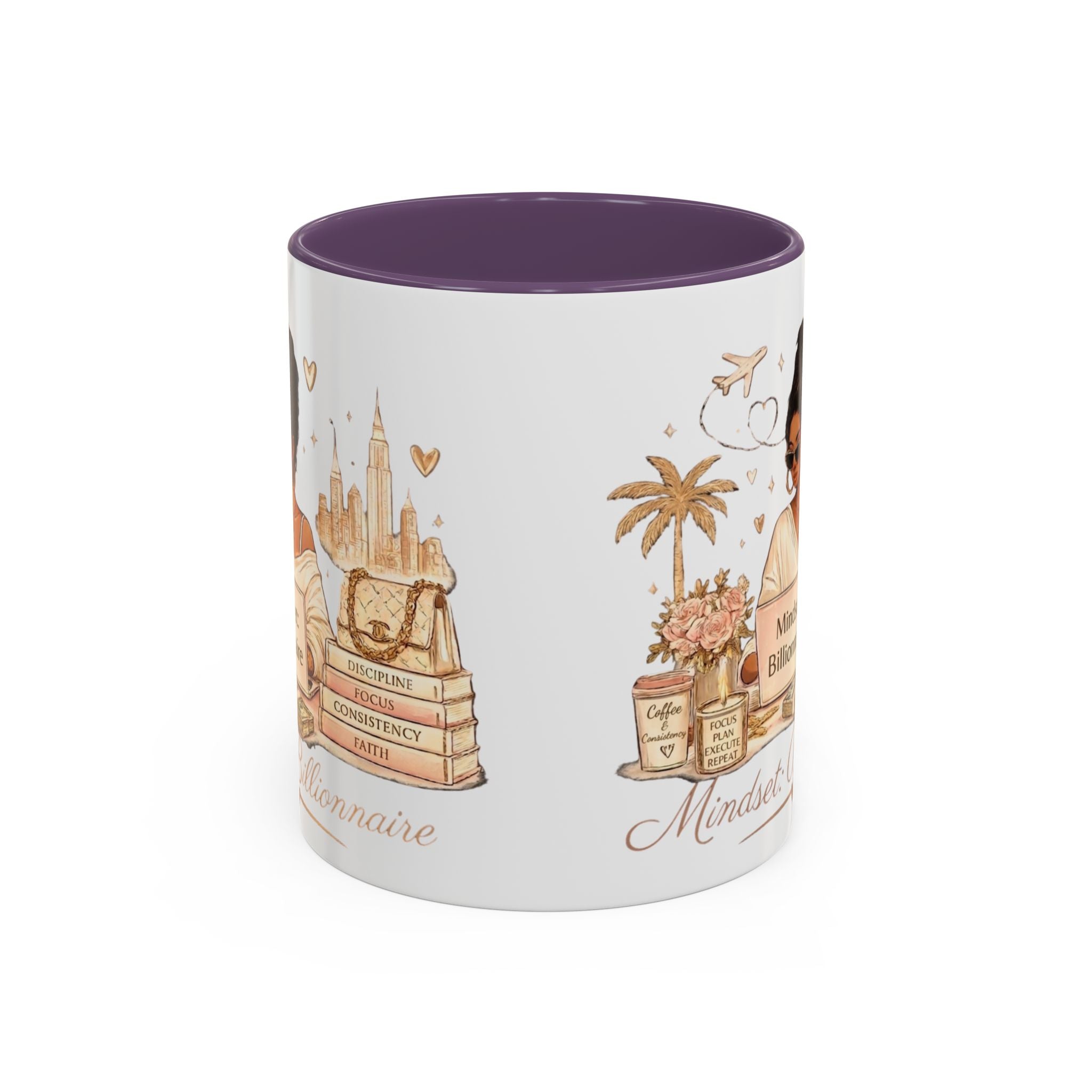 Mindset: Billionaire Accent Coffee Mug — Inspirational Luxury Travel Design (11/15 oz)