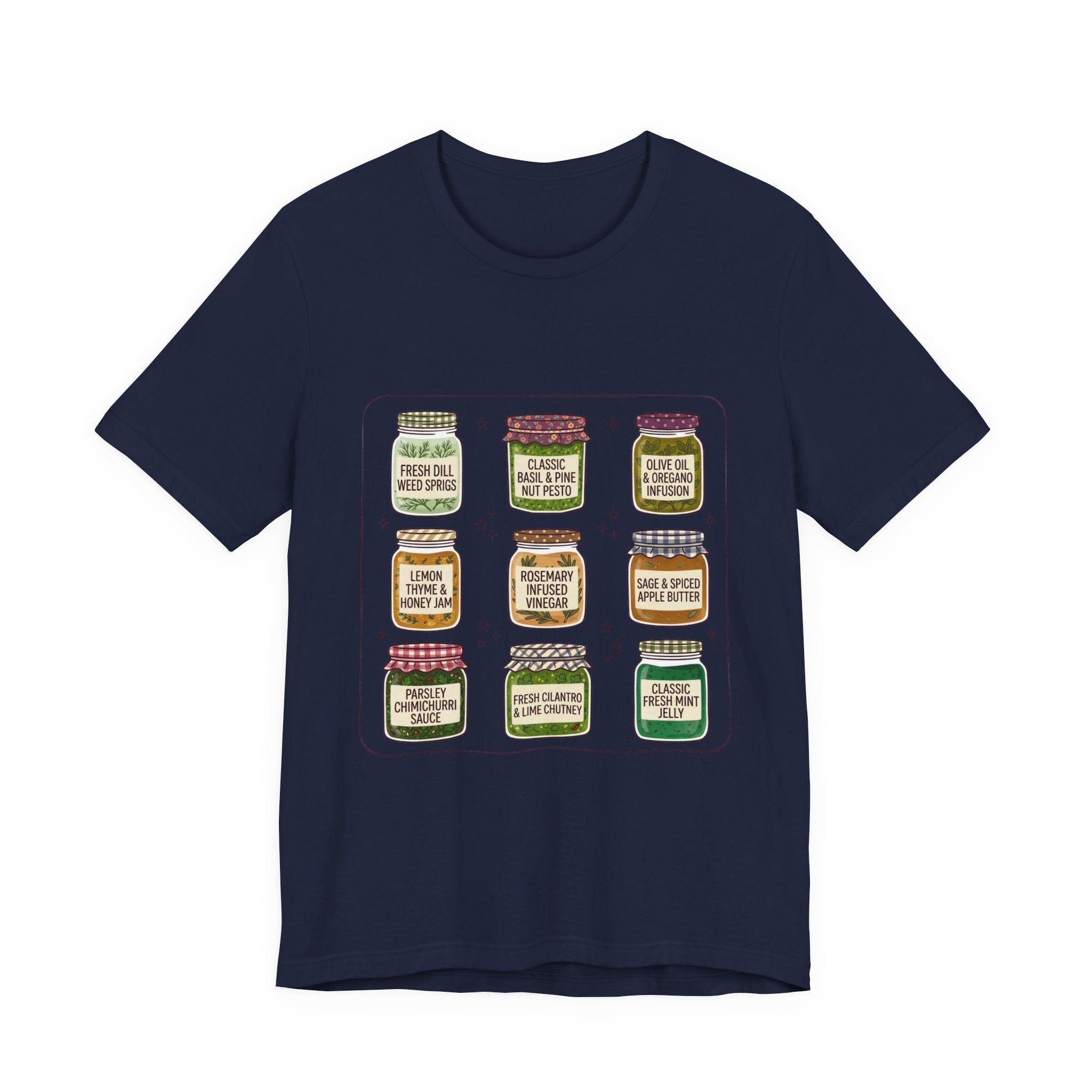 Retro Jam Jars T-Shirt | Vintage Food Graphics, Hand-Drawn Pantry Art