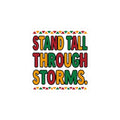 Stand Tall Through Storms Sticker | Juneteenth Pan-African 1865 Pride
