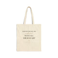Canvas Tote Bag — "Whatever You Do, Work at It With All Your Heart" Inspirational Grocery & Everyday Carry Tote