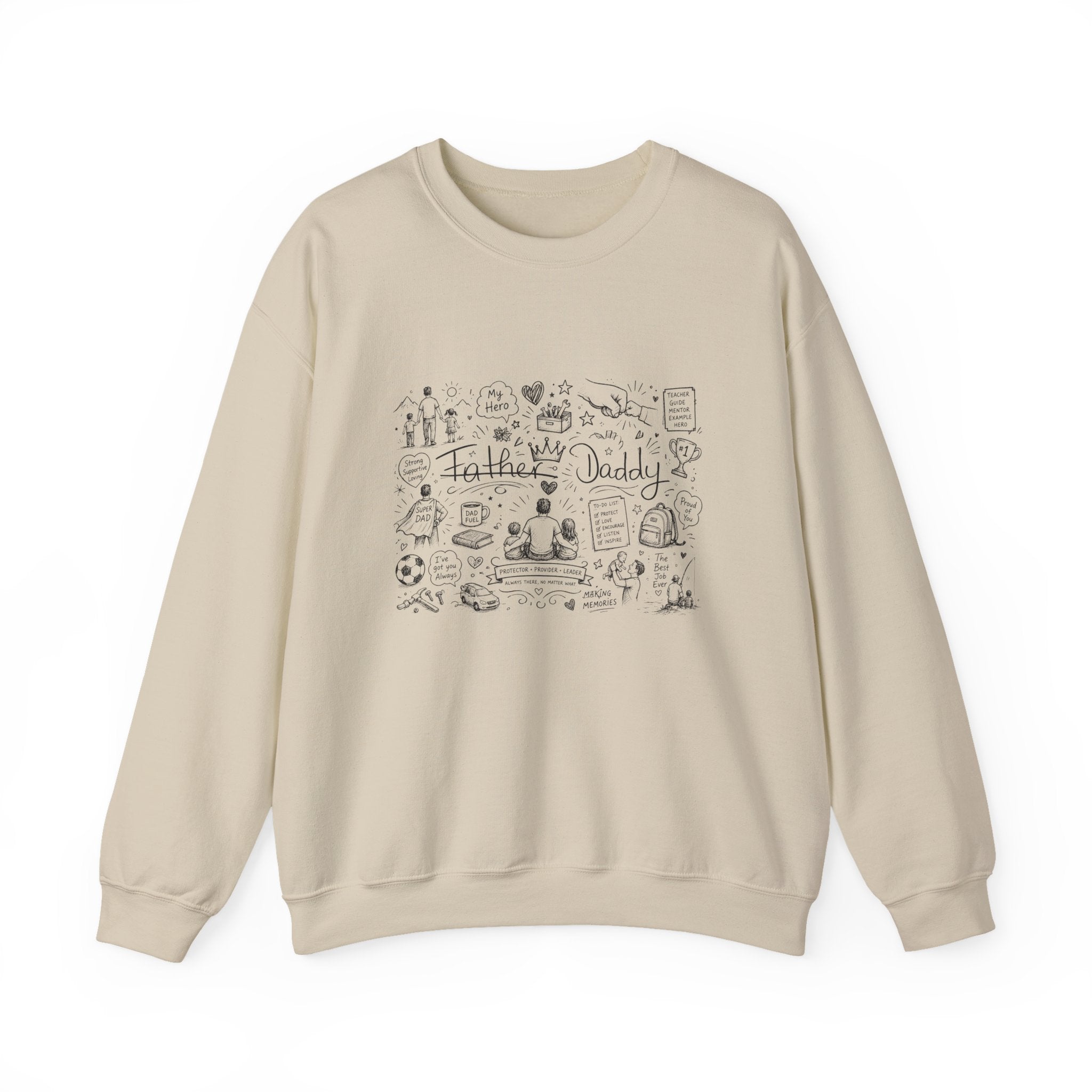 Father Daddy Doodle Crewneck Sweatshirt