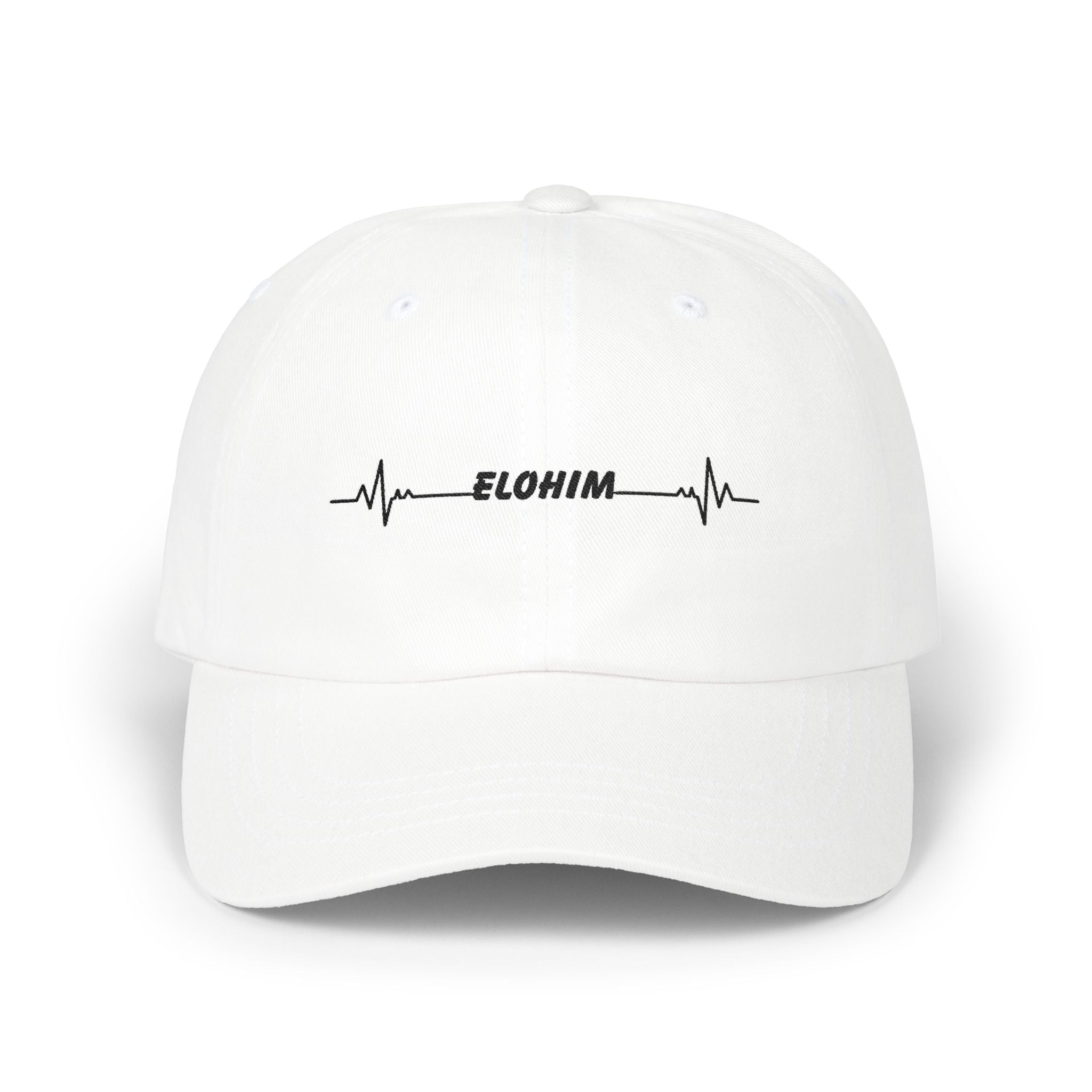 Elohim Heartbeat Dad Cap — Embroidered Spiritual Baseball Hat