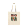 Driven Divine Different Tote | Juneteenth Pan-African Typography, 1865 Freedom