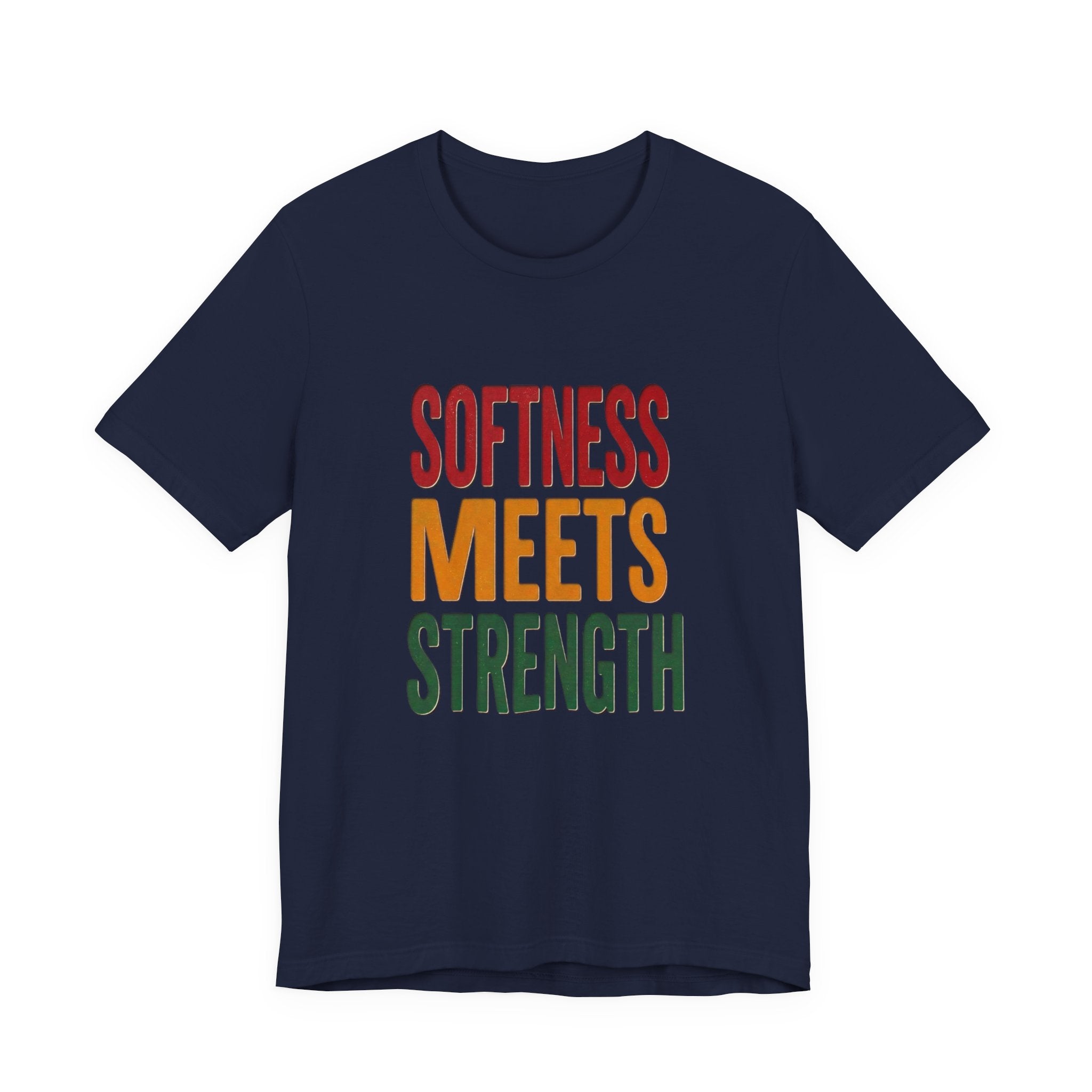 Softness Meets Strength T-Shirt | Juneteenth Pan-African Colors, Black Pride Tee
