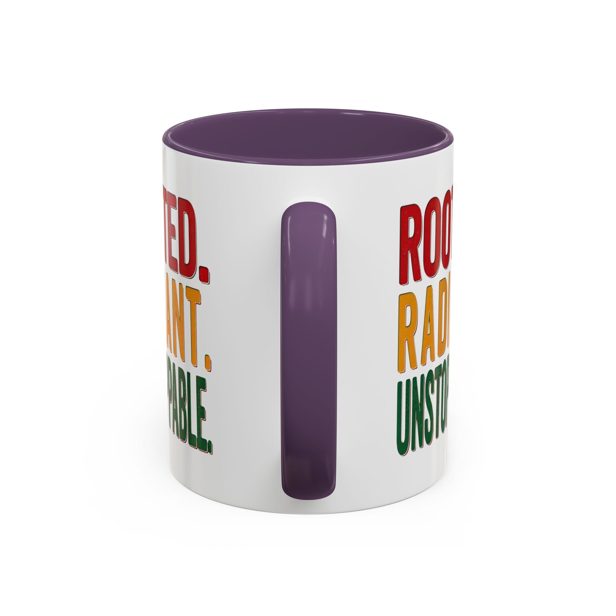 Rooted Radiant Unstoppable Accent Coffee Mug — Empowerment Message 11/15oz