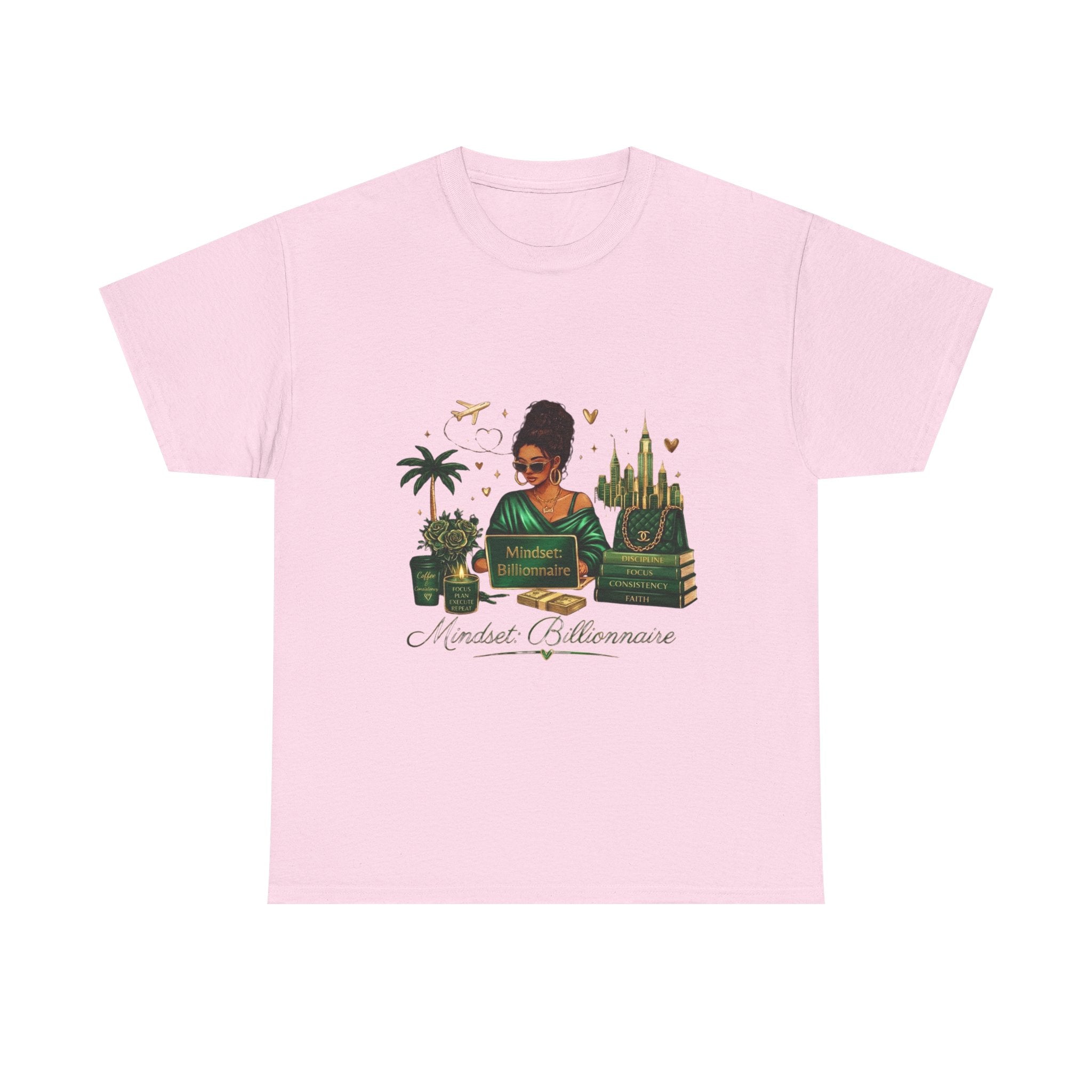 T-Shirt — Mindset Billionaire Graphic Tee (Empowerment, Travel & Success Design)