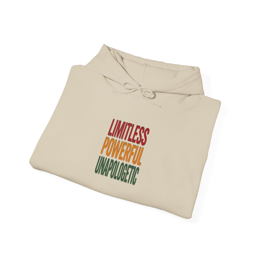 Limitless Powerful Unapologetic Hoodie | Juneteenth, Pan-African Colors