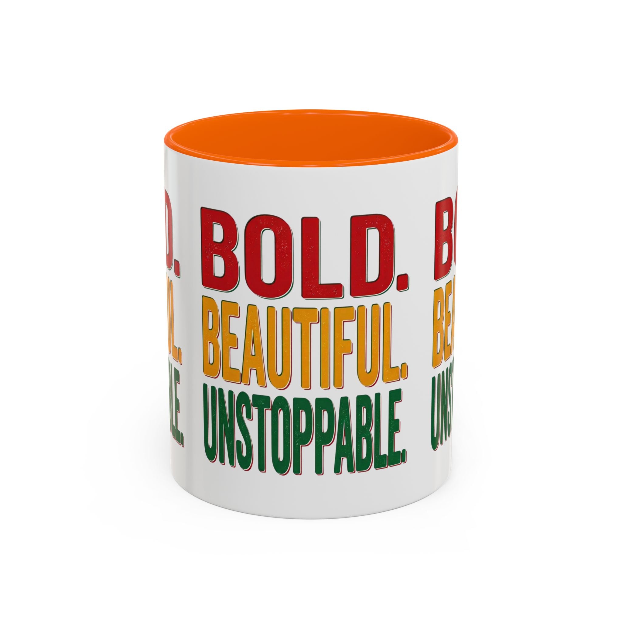 Bold Beautiful Unstoppable Accent Coffee Mug — Inspirational 11/15oz Gift