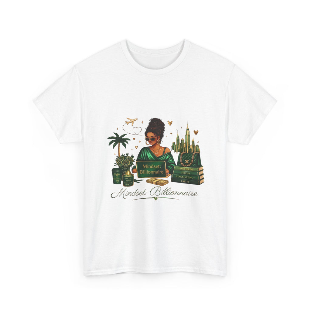 T-Shirt — Mindset Billionaire Graphic Tee (Empowerment, Travel & Success Design)