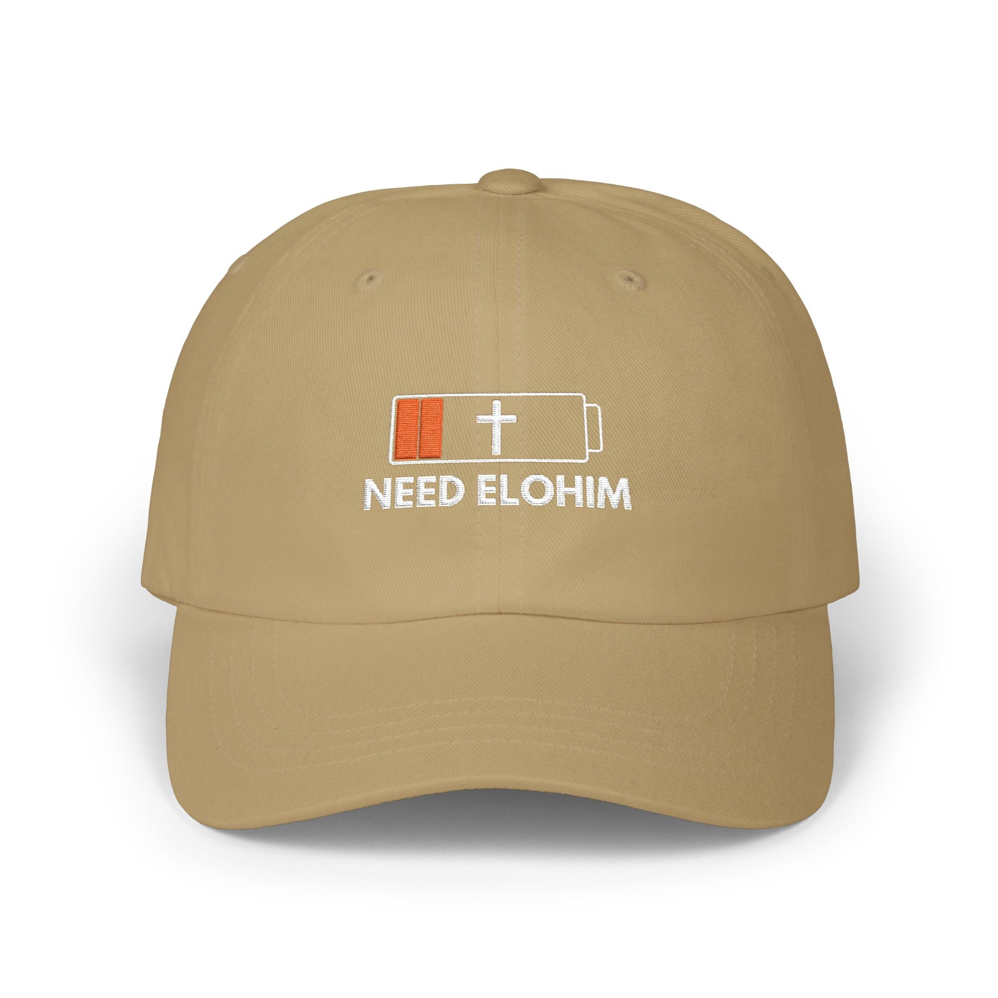Need Elohim Dad Cap — Low Battery Faith Baseball Hat