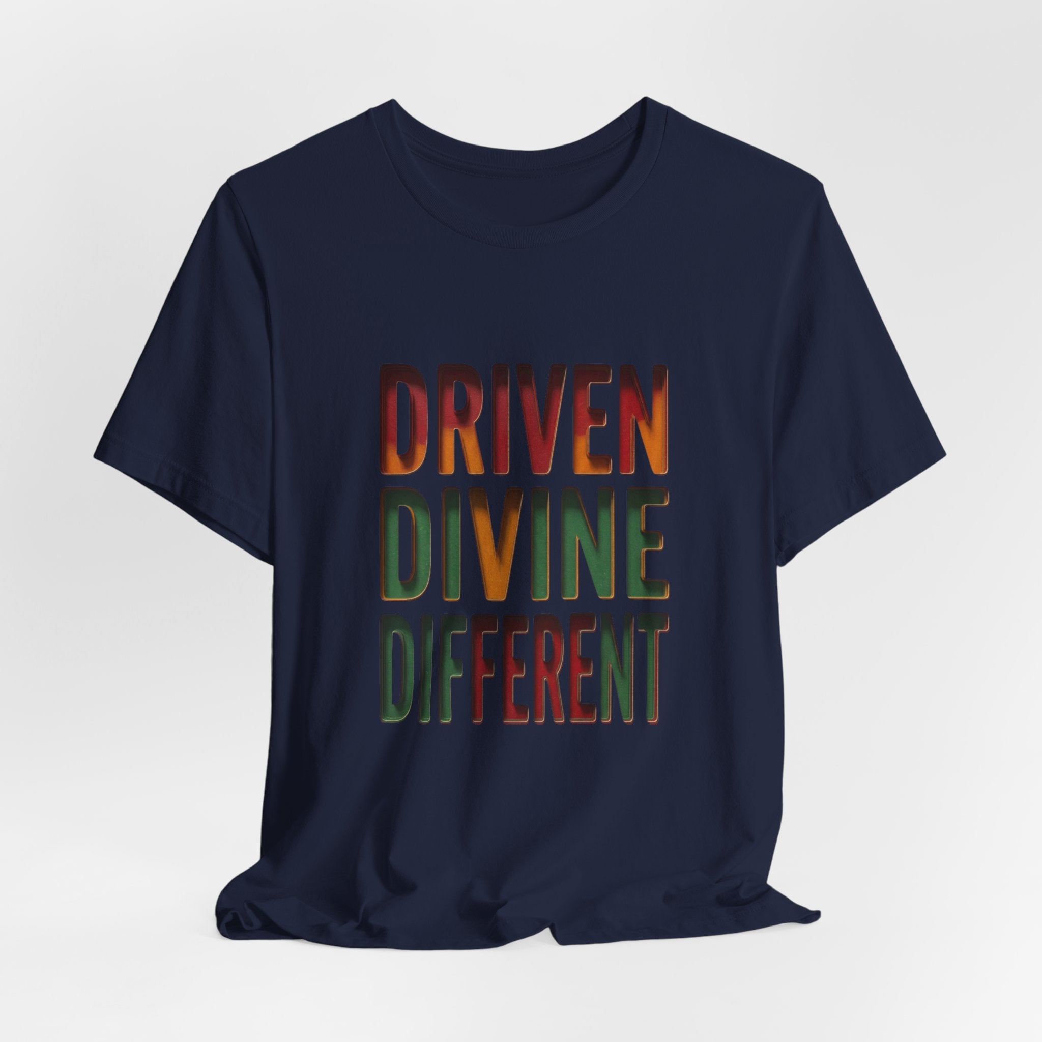 Driven Divine Different T-Shirt | Juneteenth Pan-African Typography 1865