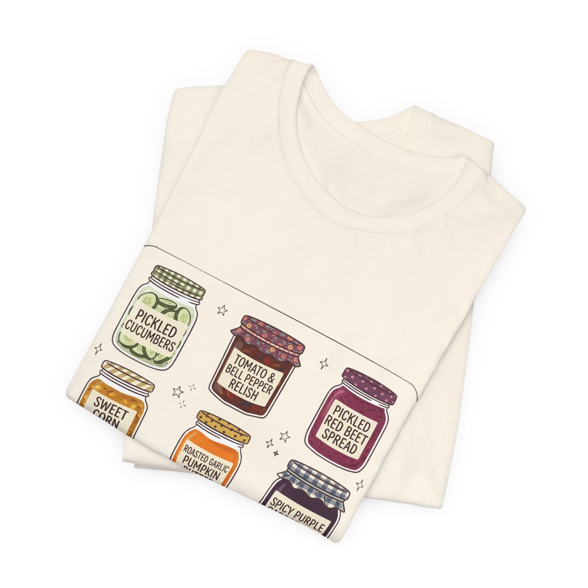 Retro Pantry Jar Illustration T-Shirt | Vintage Food Graphics, Diner Style
