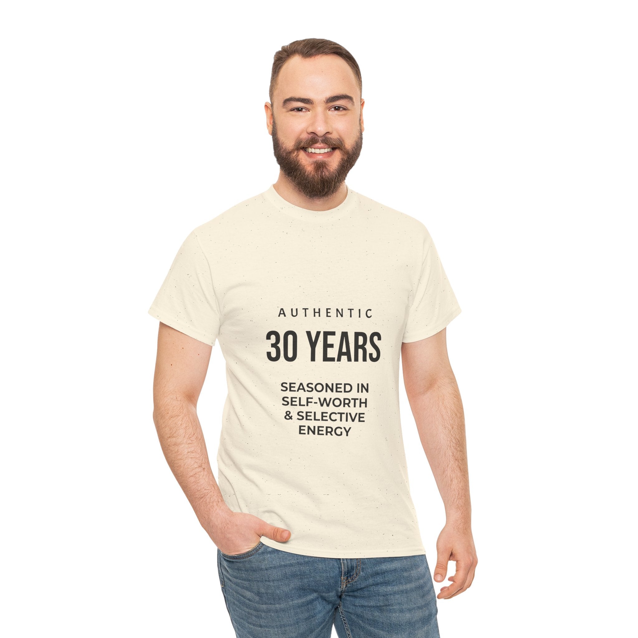 30YRS Seasoned in Self-Worth Tee — Selective Energy Graphic T-Shirt