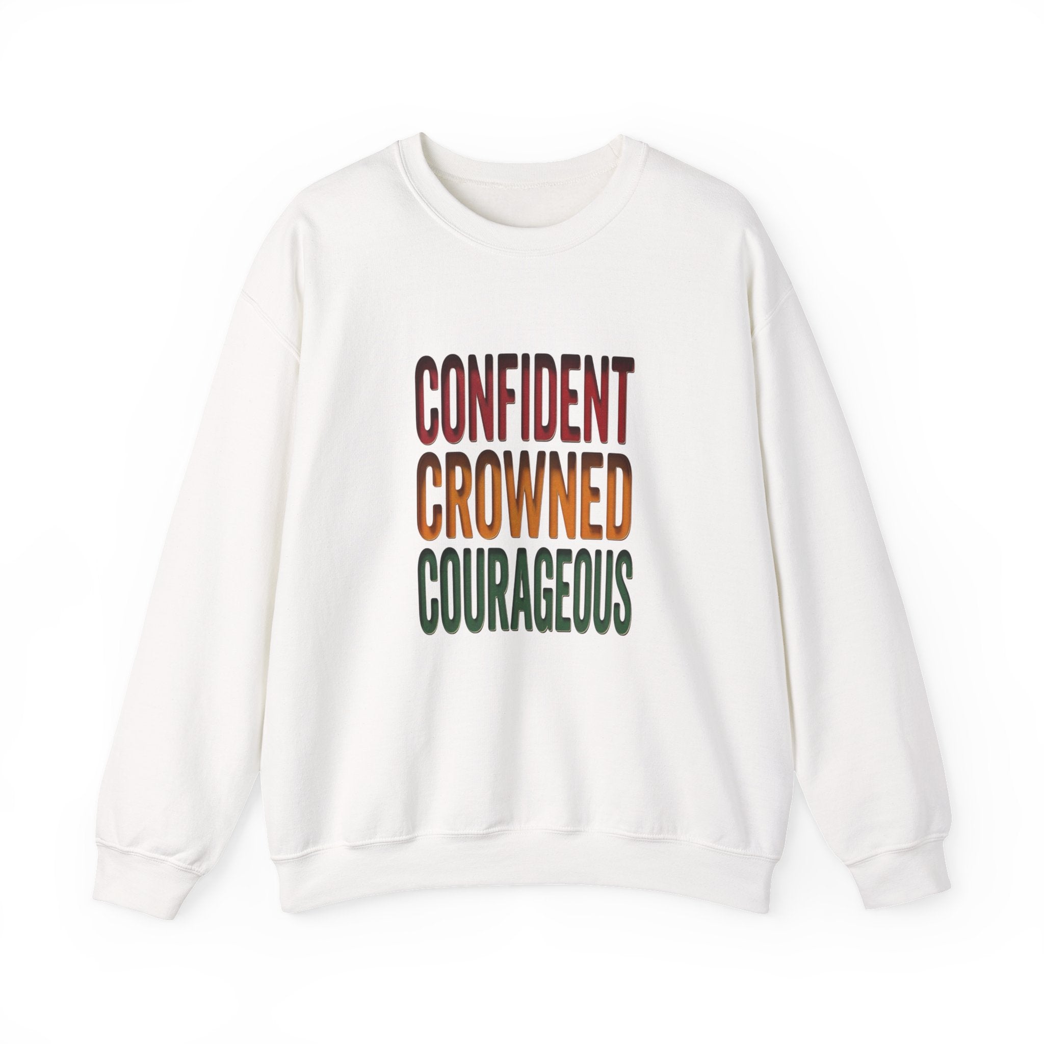 Confident Crowned Courageous Sweatshirt | Juneteenth Pan-African 1865 Freedom