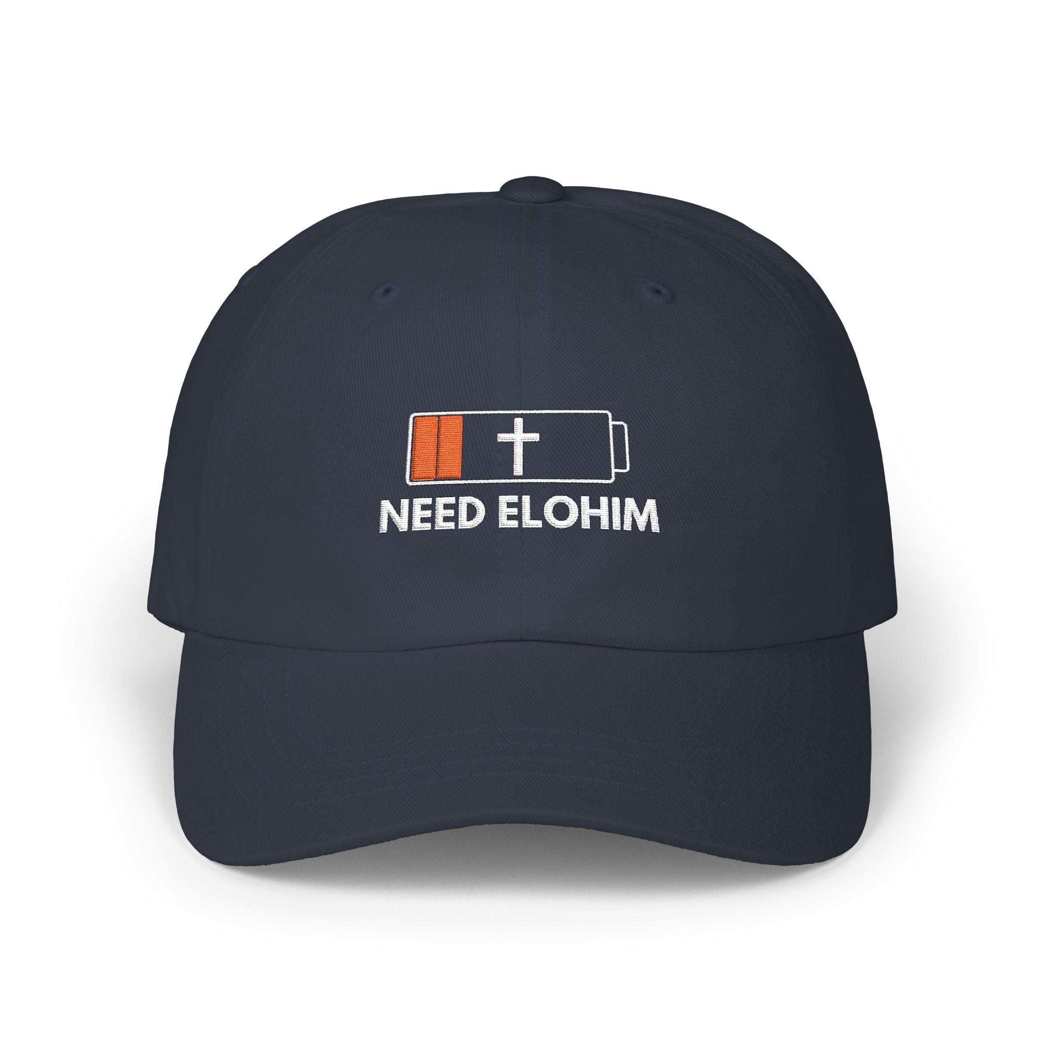 Need Elohim Dad Cap — Low Battery Faith Baseball Hat