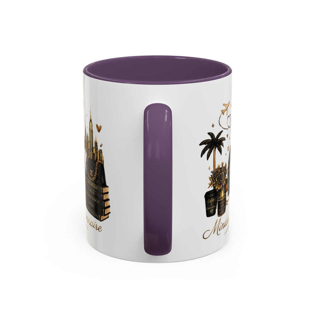 Mindset: Billionaire Accent Coffee Mug — Inspirational Black Woman Design (11/15 oz)